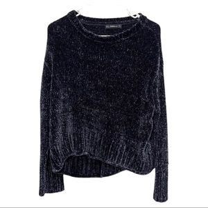Zara Knit Top velvet dark blue